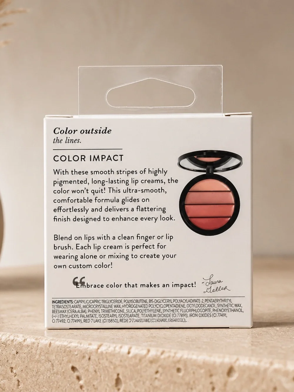 Laura Geller Color Impact Cream Lip & Cheek Stripes with Mirror